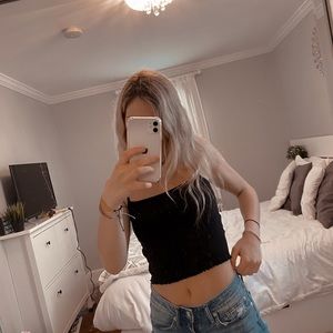 Black crop top